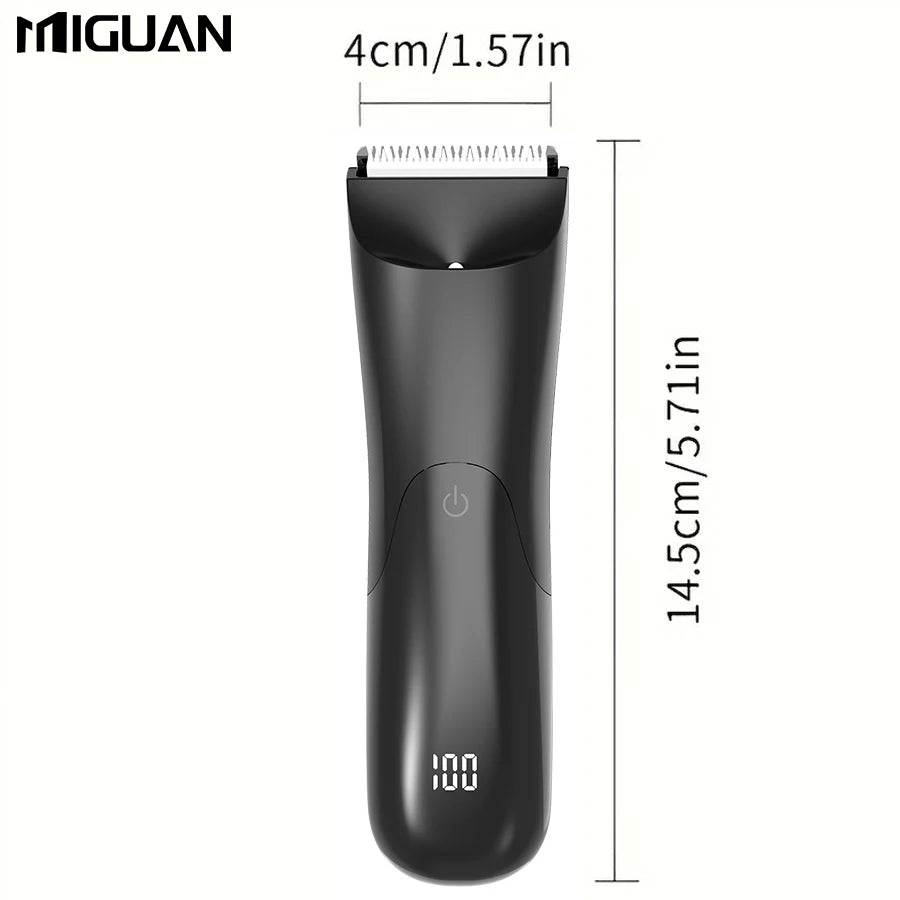 Men'S Body Trimmer, Electric Shaver, Electric Inguinal and Hair Trimmer, Ceramic Blade Male Hygiene Shaver Trimmer