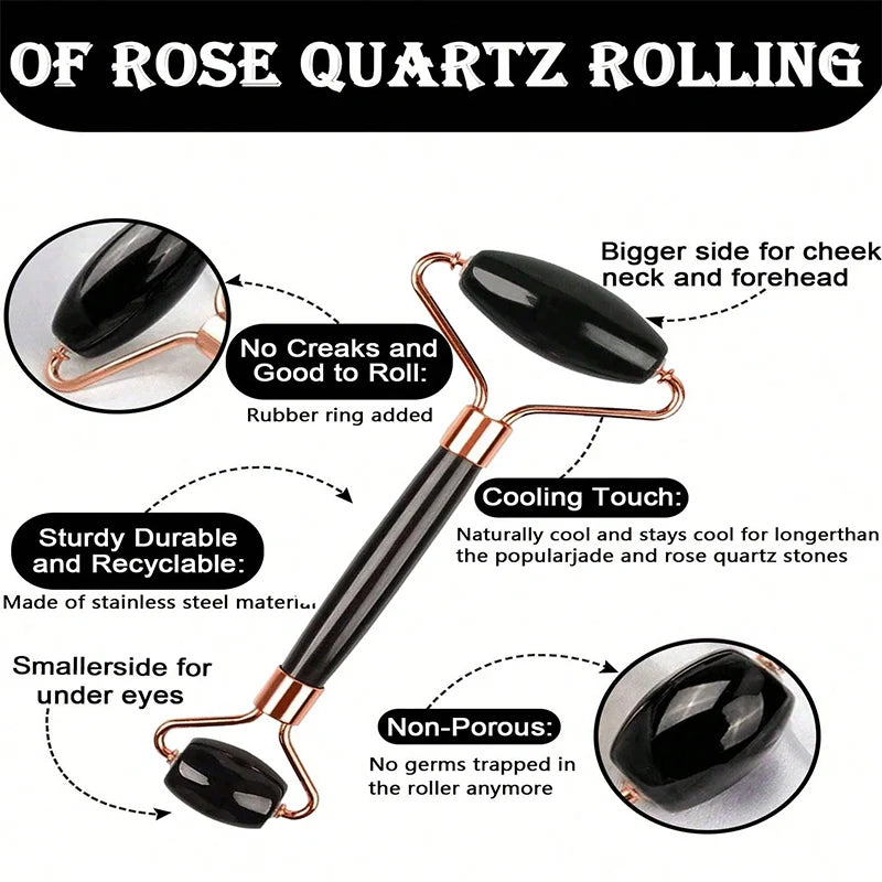 1/2/3Pcs Ice Face Roller Facial Skincare Ice Roller Set,Facial Roller Guasha Facetool Set,Face Massage Roller Lifting Contouring